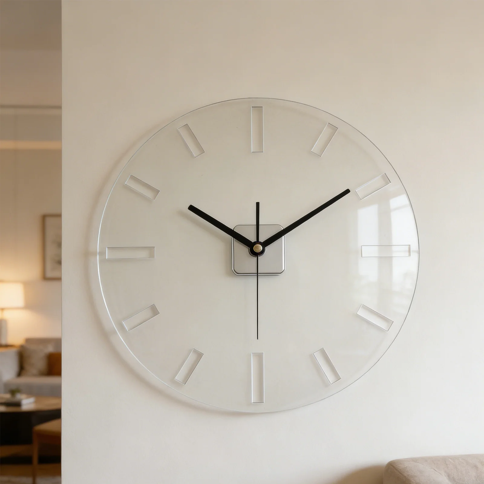 Transparent Acrylic Clock Template for Woodworking Router Stencils DIY Inlay Guide Wall Clock Dial Decor Projects