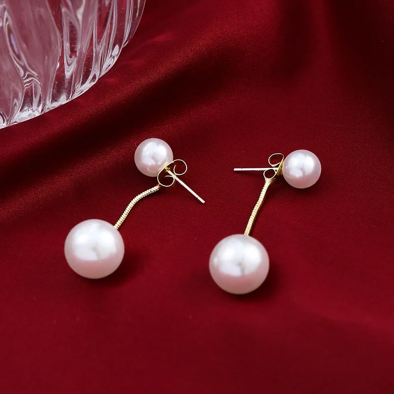 Lange Ohrringe Elegante Perle Quaste Ohrringe für Frauen Kristall Tropfen Ohrringe Koreanische Baumeln Ohrringe Hochzeit Schmuck