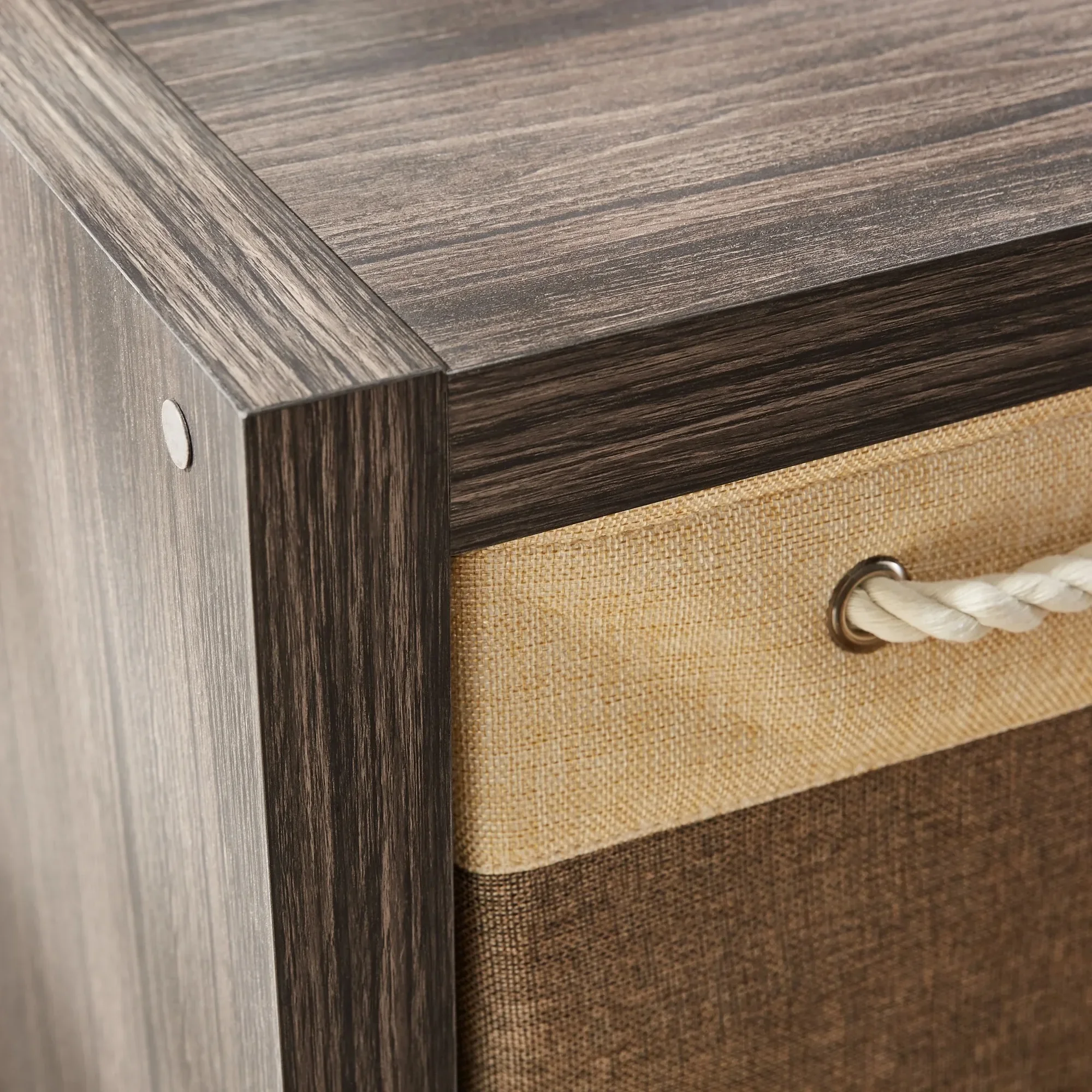 Modern 2 Cube Storage Organizer, Tobacco Oak - Spacious Shelves, Cord Management, Easy Assembly, Versatile Placement