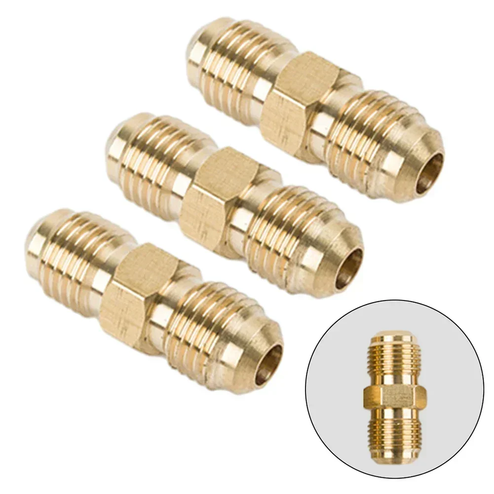 Conector de latão, acoplamento de latão, bico duplo, conector de mangueira de gás, roscas para canhotos, conector de mangueira de gás propano