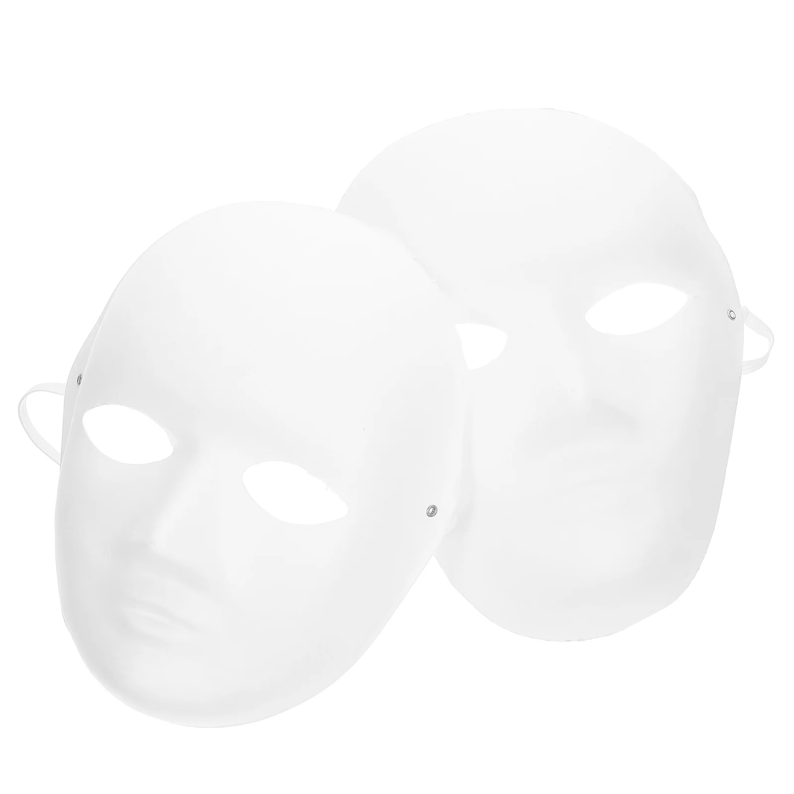 Graffitiable Blank Masks DIY Full Face Lightweight Paper Elastic Strap Handpainted Party Mask Plain Paintable Face