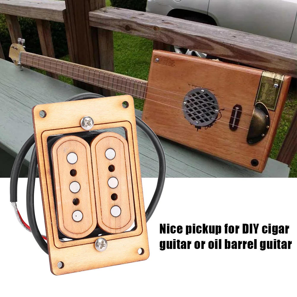 

3 String Guitar Pickup Guitar Humbucker Pickup Guitar Pickup Prewired 3 String Humbucker Pickup Input Jack for Cigar Box Guitar