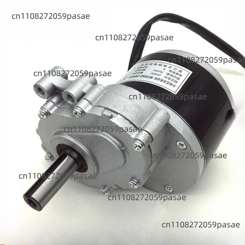 Brushed DC gear ， Low speed brushed gear motor for electric wheel, 250w, 24v, 75rpm / 120rpm, 44mm long, 17mm diameter