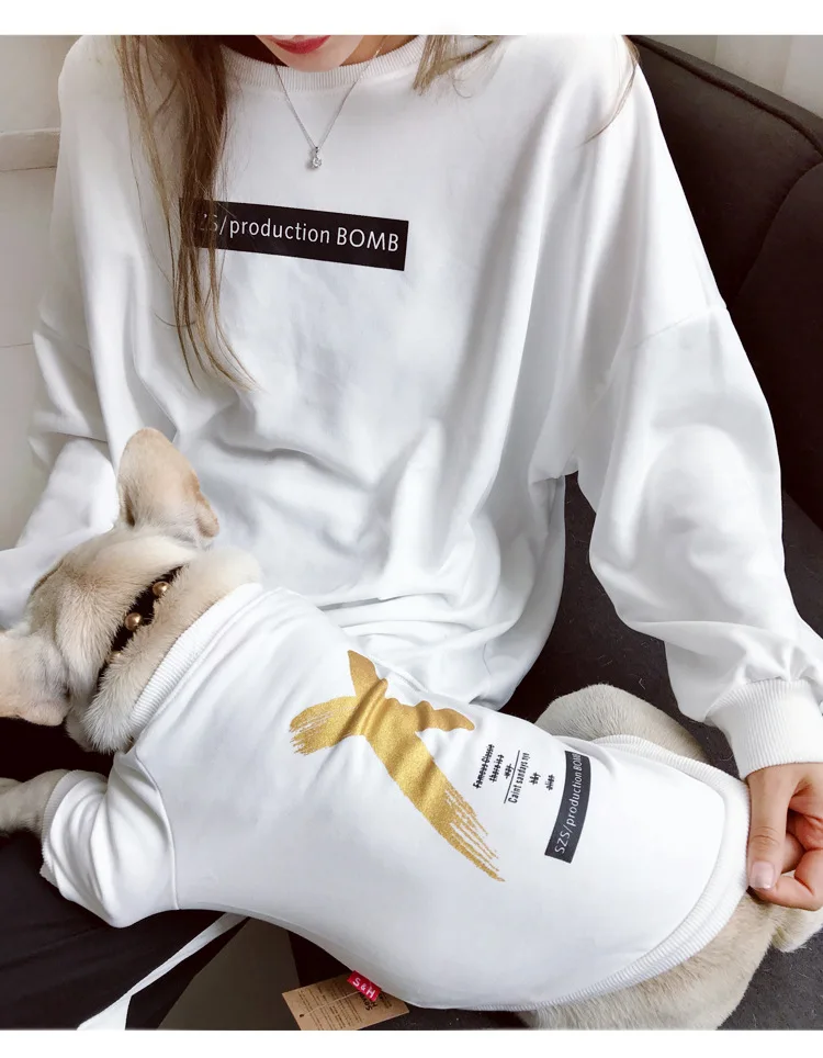 Pet T-shirts for Adults Dogs Parent-child Clothing  Cats Casual Clothing Couple for Pet and Parents