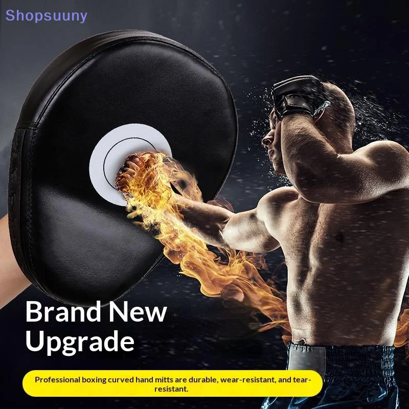 [SU]1PC Boxing Curved Hand Target Boxing Pad Gloves Gym Training Kickboxing Exercise PU Leather Punching Bag Muay Thai Taekwondo