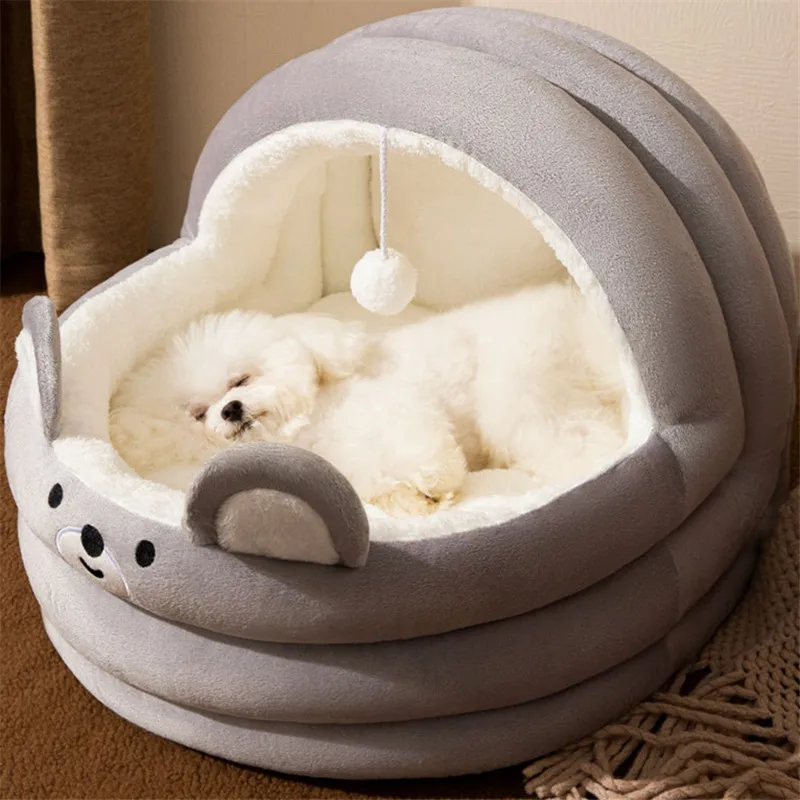 Casa para Perros para Todas las Estaciones, Desmontable y Lavable, Cama Semicerrada para Gatos, Cama para Perros Medianos y Pequeños, Cama para Perros Bichón