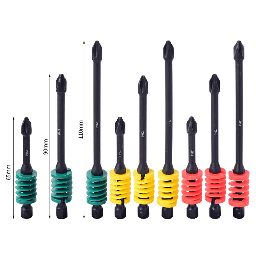 

65/90/110mm Spring Screwdriver Bits Strong Magnetic Nonslip For Rainbow Spring Electric Screwdriver Electric Repair Tool