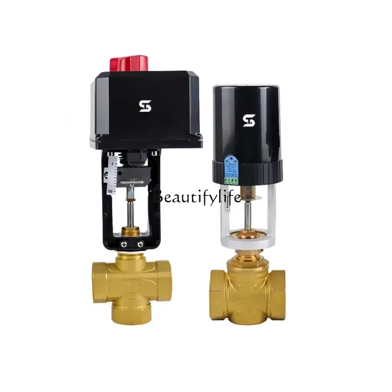 Electric Proportional Integral Control Valve Intelligent with Manual Thread Two-Way Tee Valve