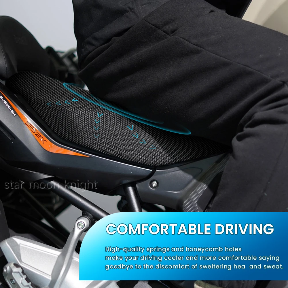 For Benelli TRK 552 X 552X TRK552 TRK552X 2024 Motorcycle Accessories Breathable Mesh Seat Cushion Cover Sun Protection Cover