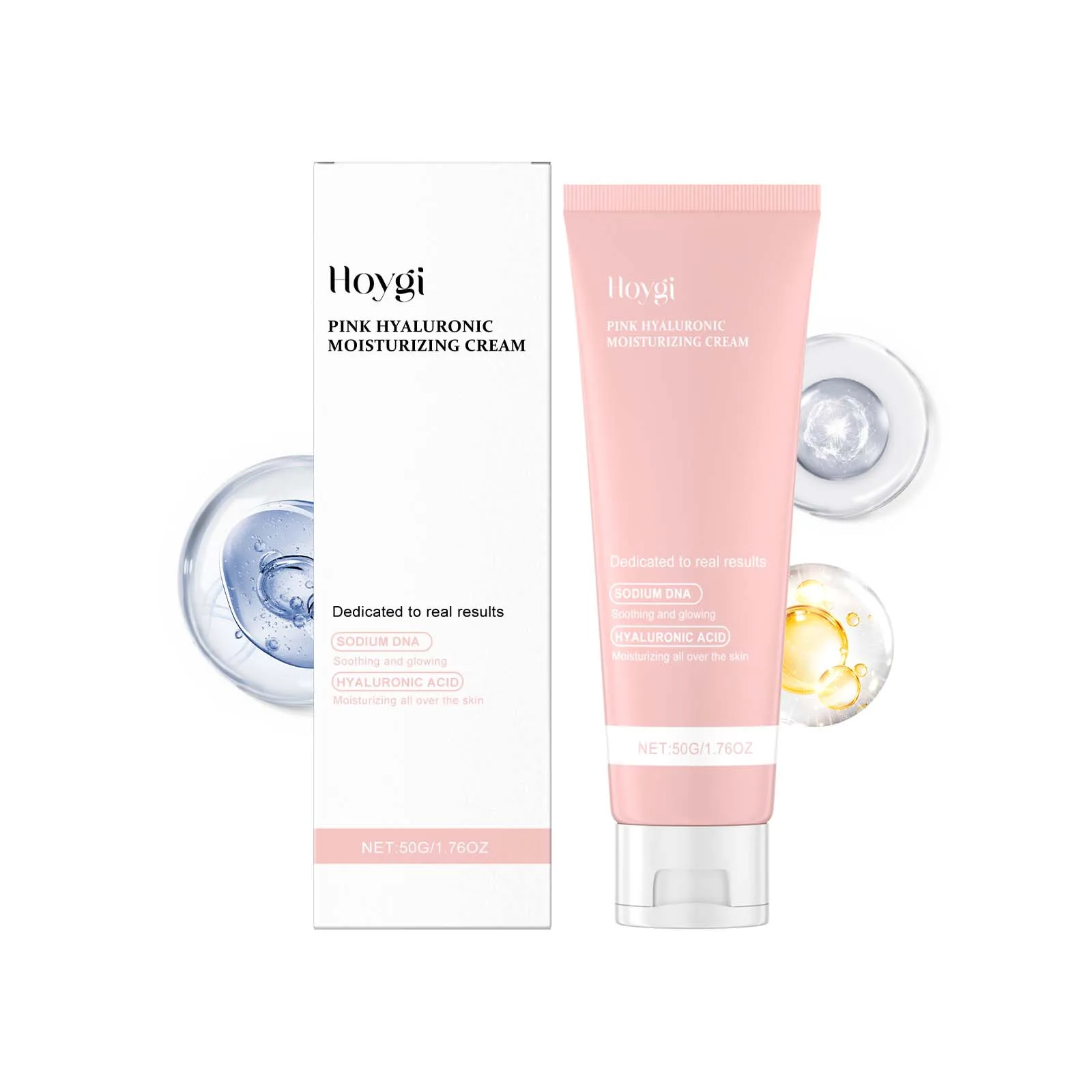 

"Pink Hyaluronic Moisturizing Cream – Deep Hydration, Plumping & Nourishing Face Cream for Dry Skin | Vegan, Fragrance-Free & Fa