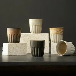 Restaurant Kiln Coffee Cup Ceramic Cup Office Mug Large Water Cup Japanese Simple Gradient Cup Beverage Utensils Kitchen