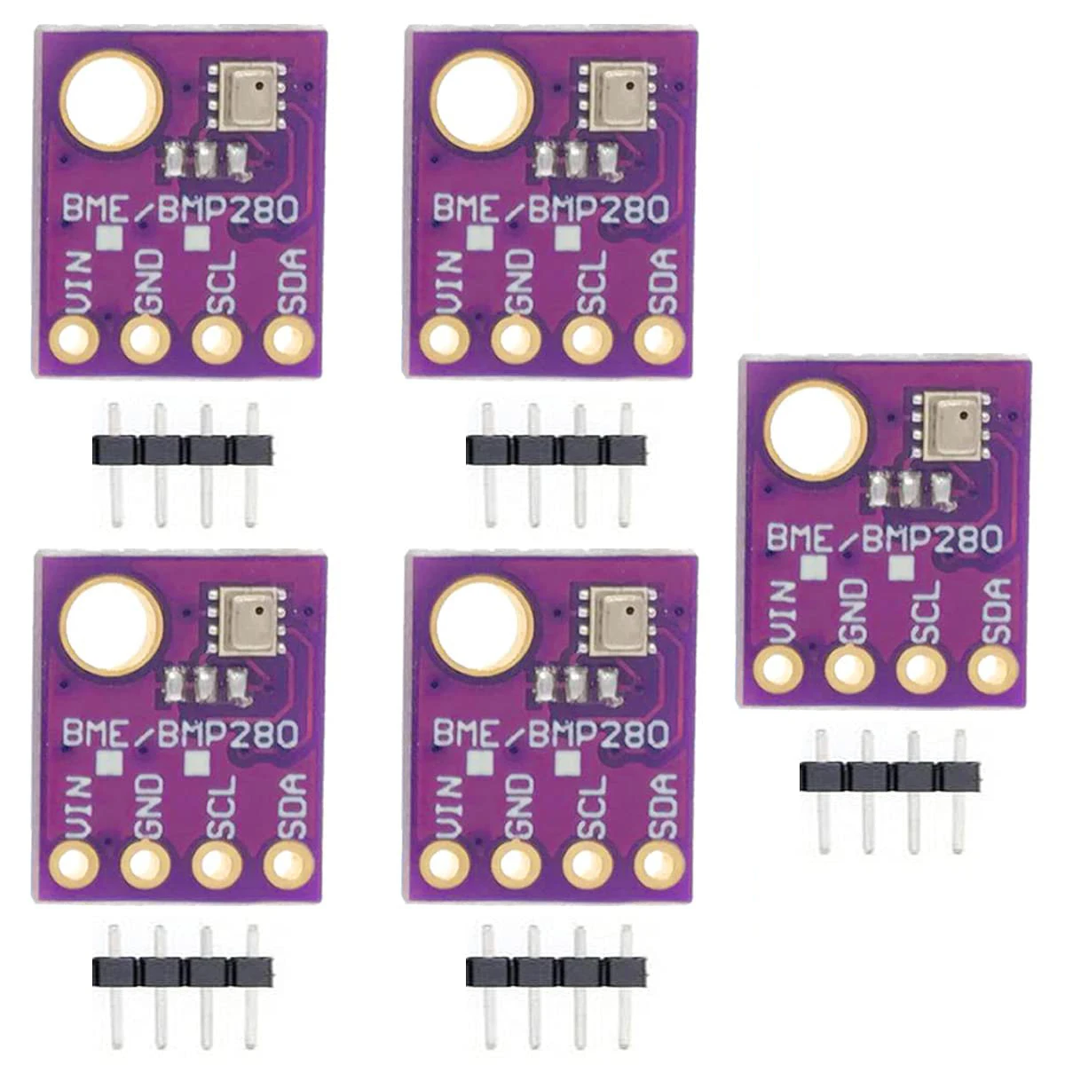 5pcs BMP280 3.3V 5V Módulo sensor de pressão atmosférica de alta precisão Módulo sensor de umidade e temperatura barométrica digital