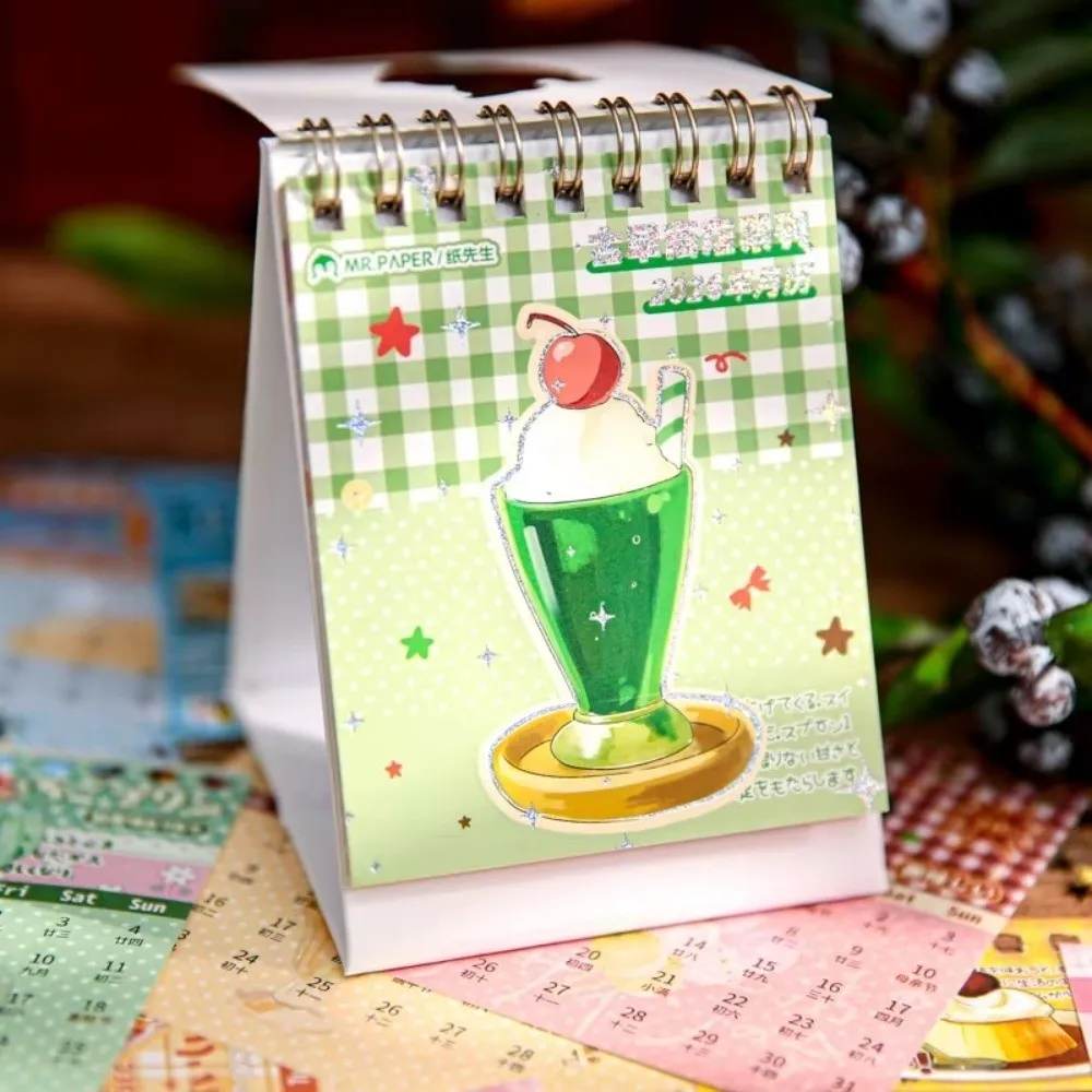 

Настольный календарь небольшого размера, креативный дизайн, милый стиль, мини-календарь, дисплей даты, катушка, связывание катушки, календарь для офисного использования