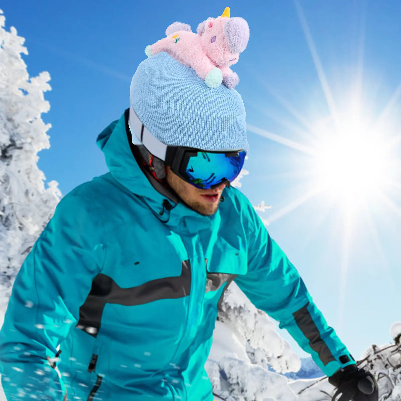 

Мягкий эластичный моющийся защитный чехол для лыж с мультяшным рисунком единорога, для зимних видов спорта, для активного отдыха на улице