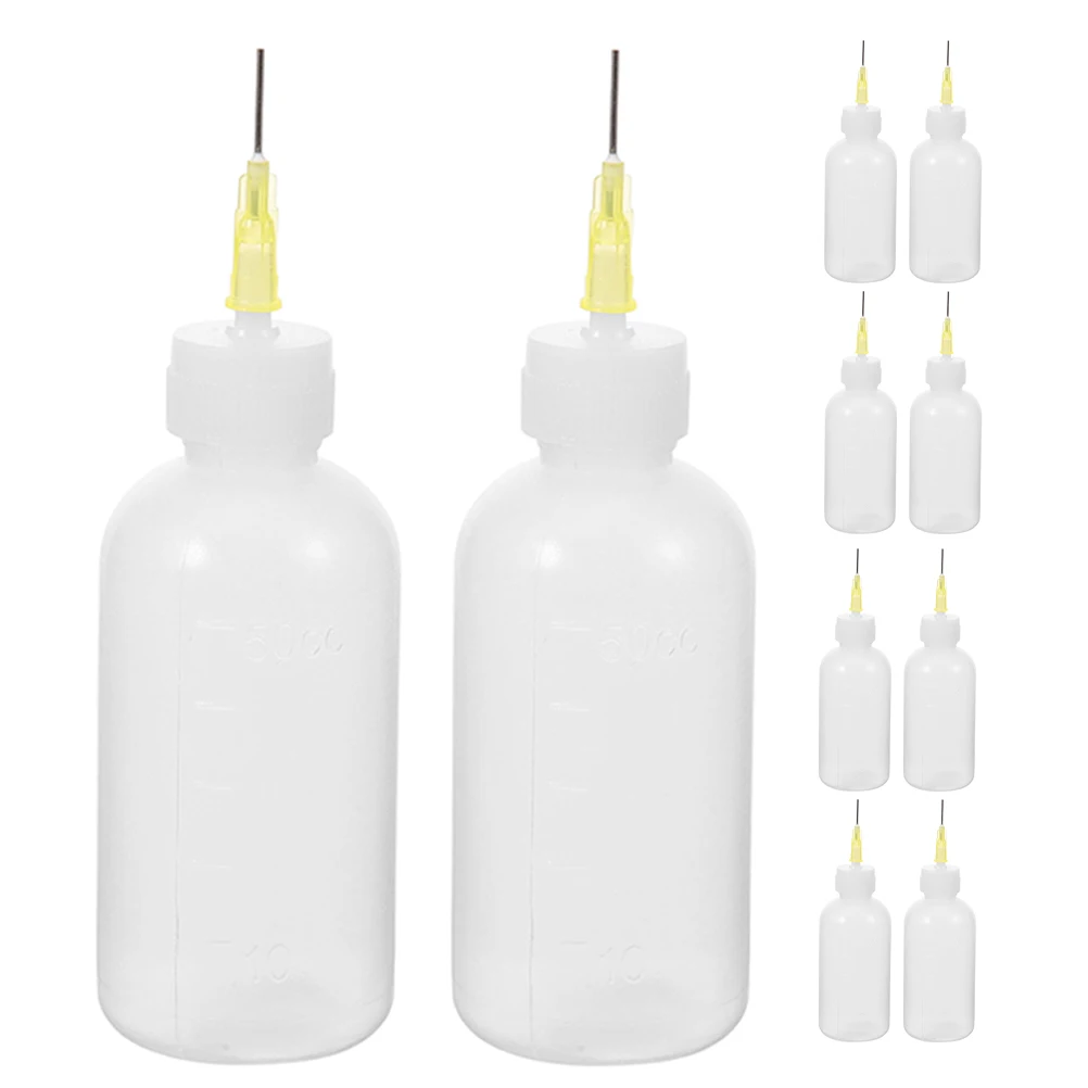 

10Pcs Mud Painting Bottles Needle Tip Pottery Tools Fine Tip Applicator Needle Bottle Craft Glaze Squeeze Bottles Painting