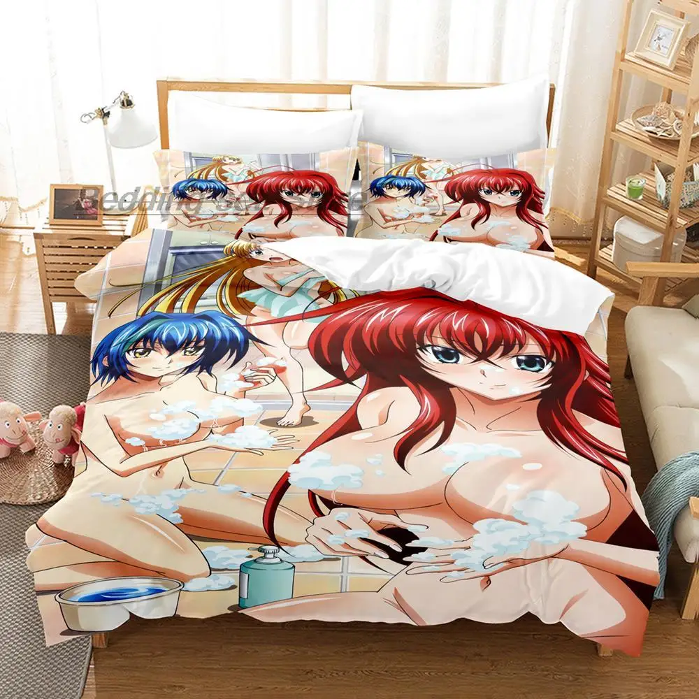 High School DXD Bedding Set Single Twin Full Queen King Size Bed Set Aldult Night Sleep Set Date A Live Nightlife Anime Cartoon