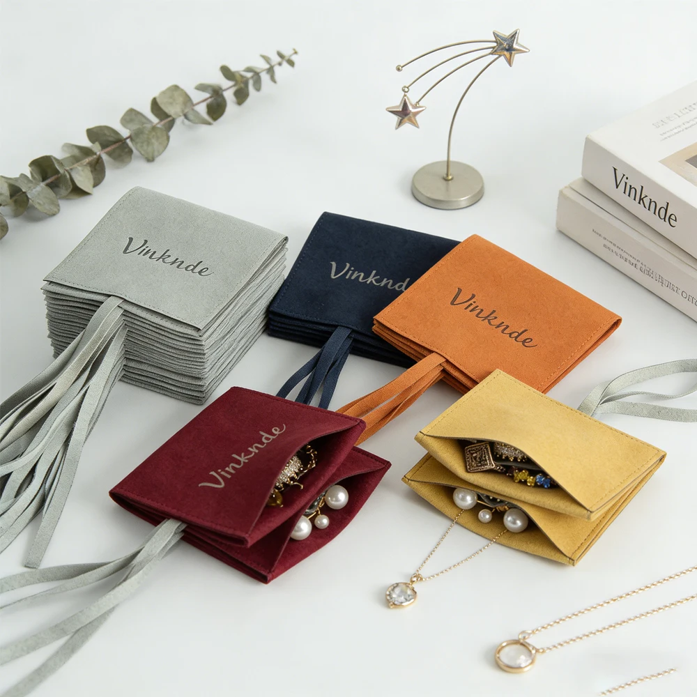 

100 шт., бархатные подарочные пакеты из микрофибры с веревкой, ювелирные изделия, подарки, мешочки, серьги, ожерелье, рождественские свадебные сувениры, упаковка