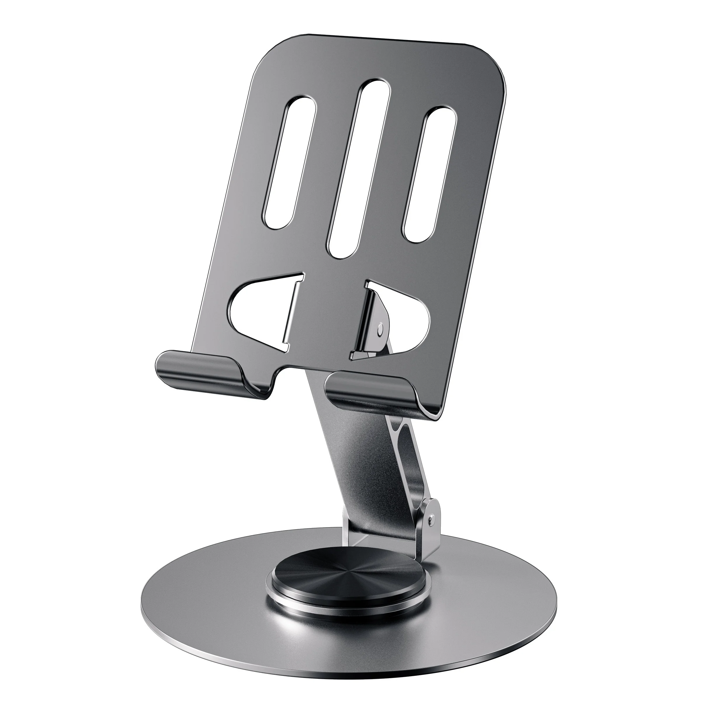 Todo o Metal Alumínio 360 Rotação Tablet Holder para iPad, Tablet Stand Mount, ajustável e flexível suporte do telefone móvel