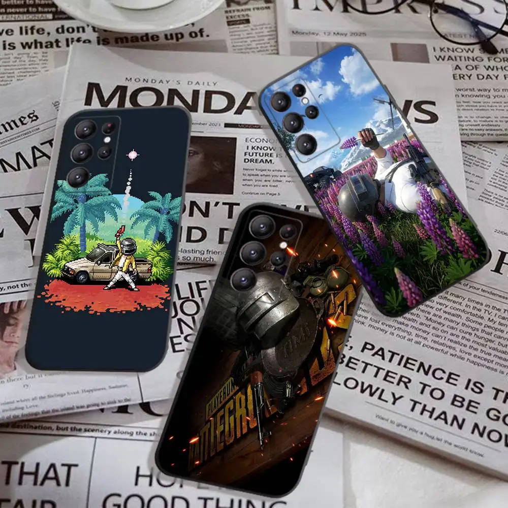 Game P-PUBGS B-BATTLEGROUNDS Phone Case For Samsung S 24 fe 25 Ultra plus 20 lite 21 30 22 23 24 22 Ultra 5G Fundas