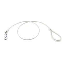 Steel Wire Chew Proof Dog Leash Training Lead for Large Dogs 06 x 120cm (White)