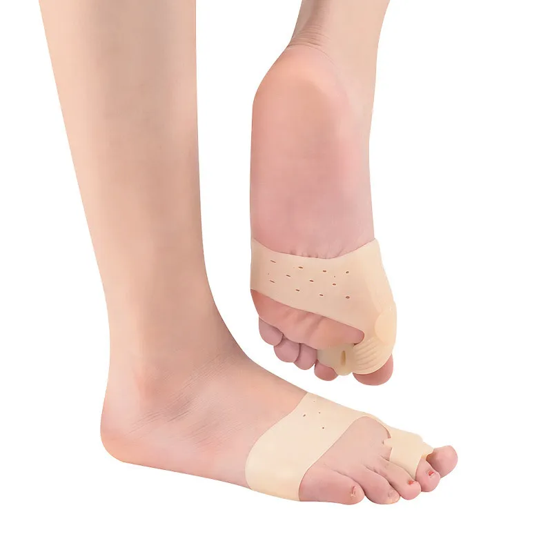 وسادة الأمامية Sebs مقسم الأمامية بفتحة مزدوجة لـ Hallux Valgus، دعامة أصابع القدم ليلاً لتقويم عظم أصابع القدم الكبيرة #5