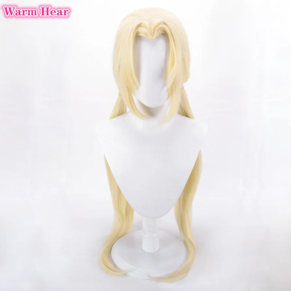 Anime Synthetic Tsunade Cosplay Costome Wig 100cm Beige Yellow Heat Resistant Halloween Party Woman Cosplay Anime Wigs + Wig Cap