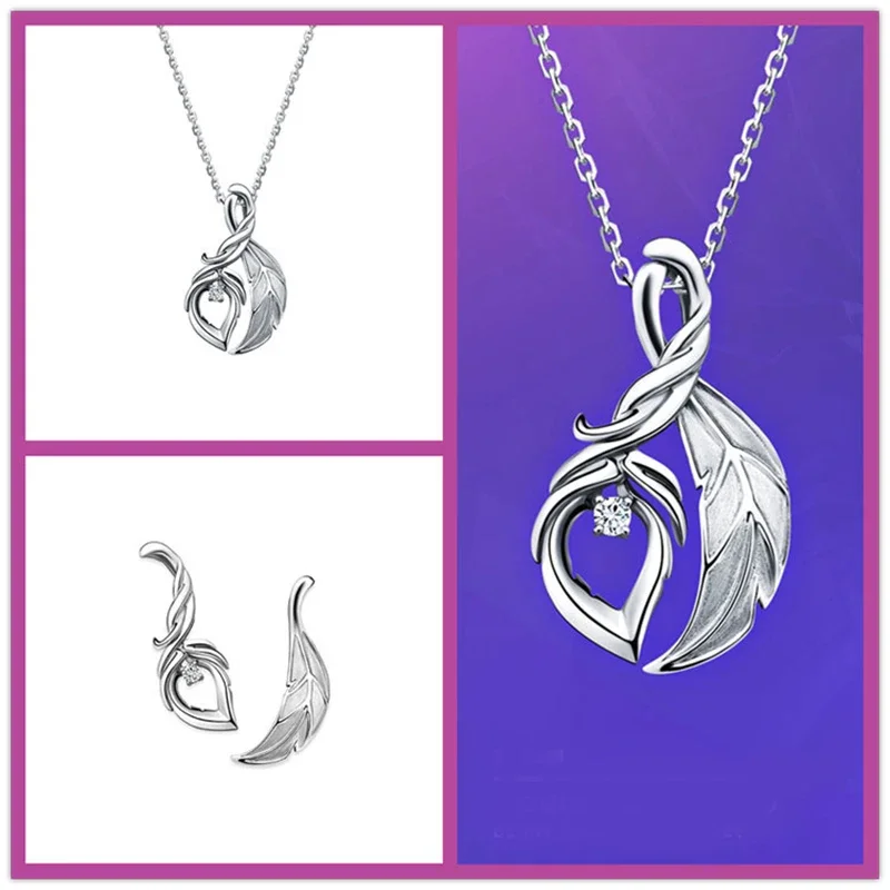 Game LOL Necklace XAYAH and RAKAN Pendant Necklace S925 Sliver Jewelry XAYAH Choker RAKAN Necklaces for Women Men Gift Couples