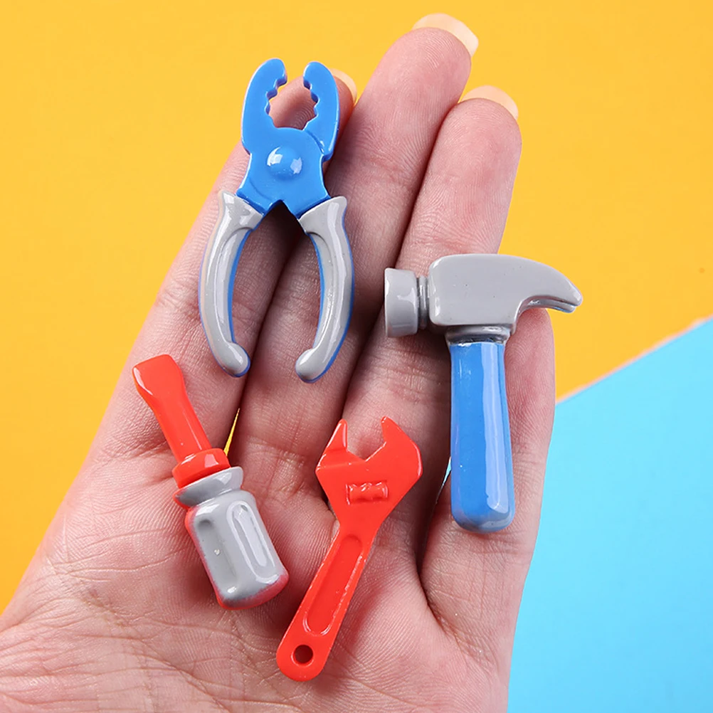10pcs Simulation Tool Miniature Tools Set Dollhouse Accessories Plastic Decor Repair Kids Toys Hands On Creativity