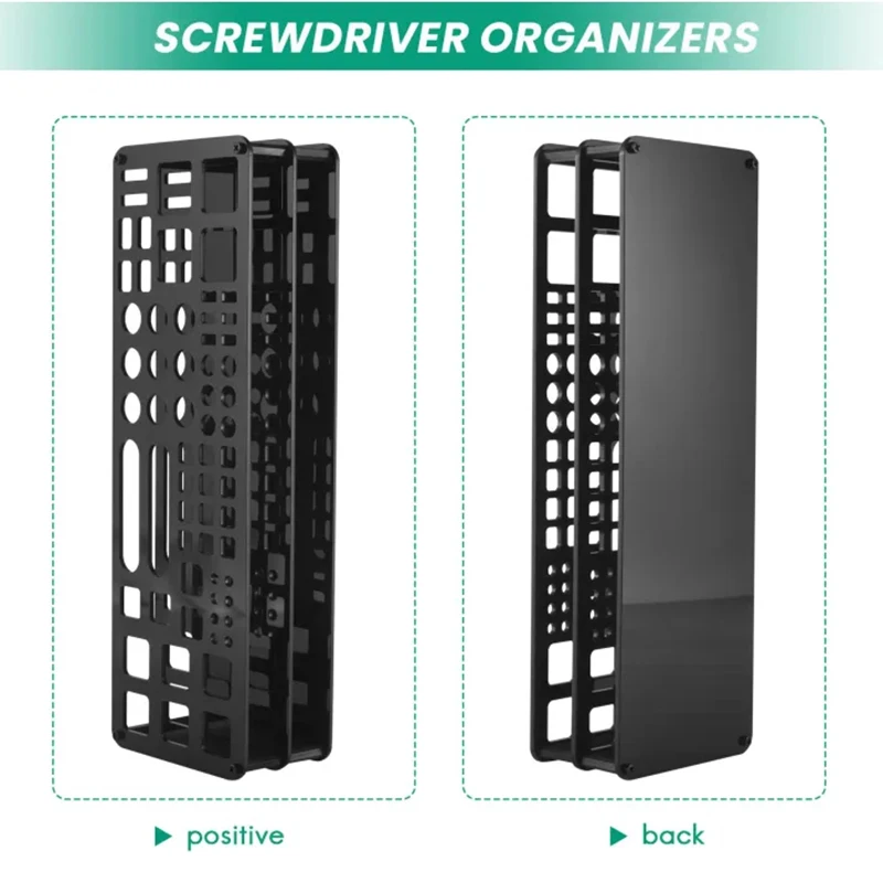 Screwdriver Organizers Potable Cross Screwdriver Storage Rack Plastic Parts Box RC Tools Kit Garage Workshop Screwdriver Holder