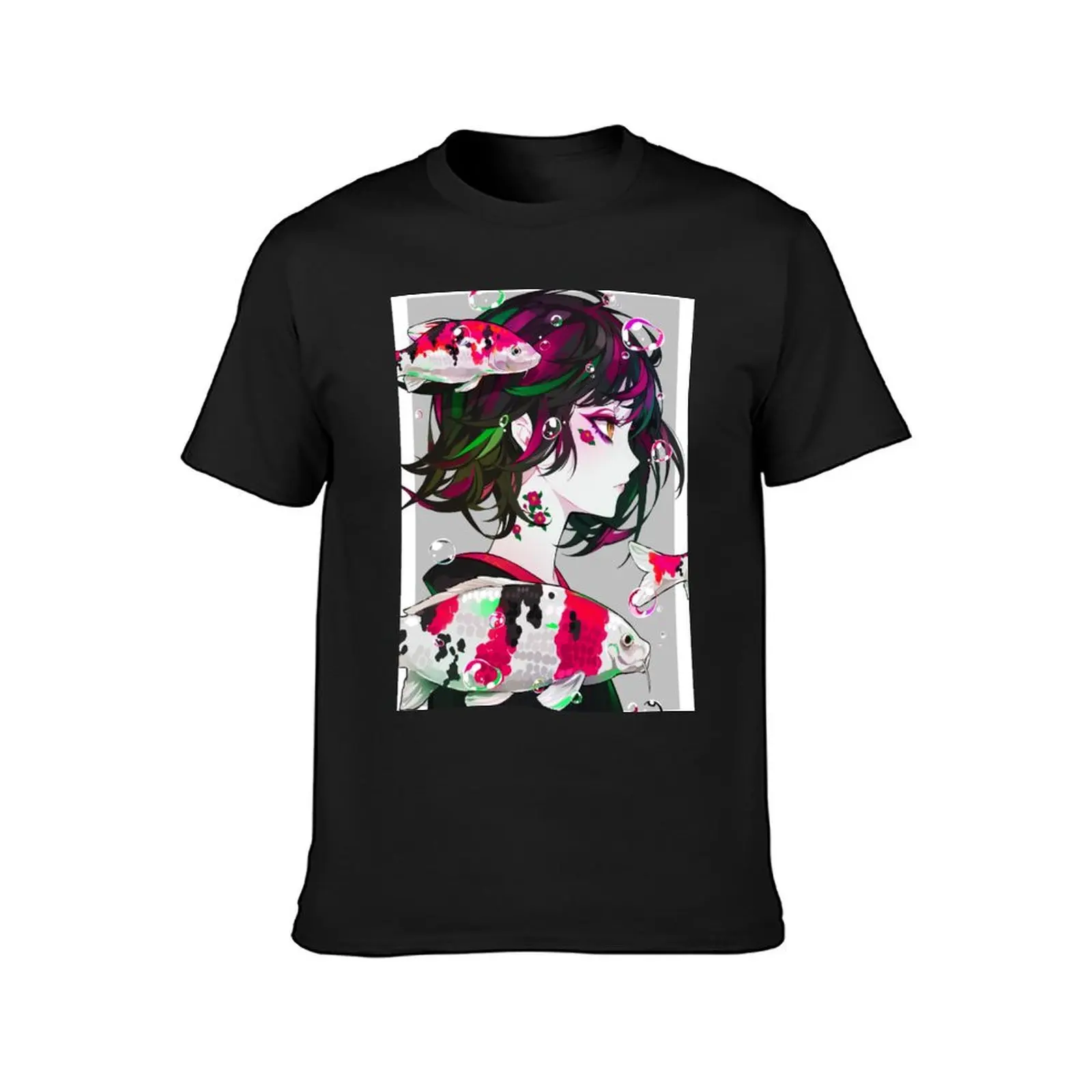 Vivid Koi T-Shirt tops customs design your own korean fashion t shirts for men cotton