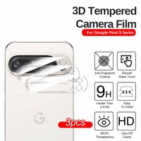 3pcs For Google Pixel 9 Pro XL 3D Camera Protector Glass Cover Gogle Pixel9 9ProXL 9Pro Pixel9Pro 5G 2024 Clear Lens Case Films