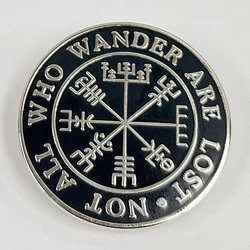 NOT ALL WHO WANDER ARE LOST Enamel Pin viking button Badge music song brooches Jewelry Gifts for Friends