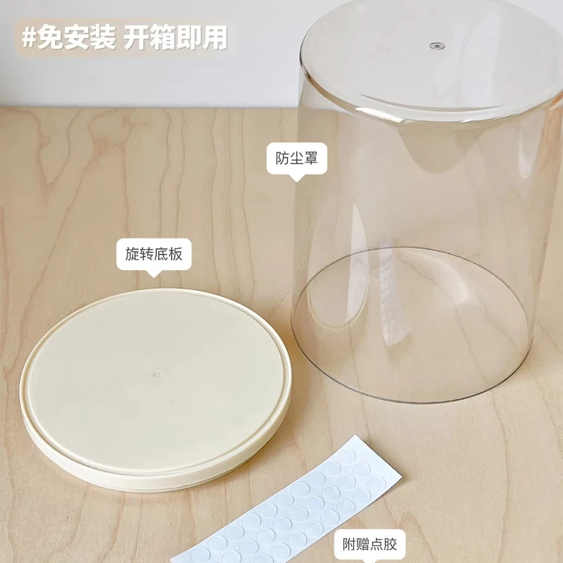 Original Produc17cm Anhänger Display Box Rotary Acryl Transparent Box Labubu Plüsch Puppe Hand Blind Box Lagerung Display Rack Geschenk