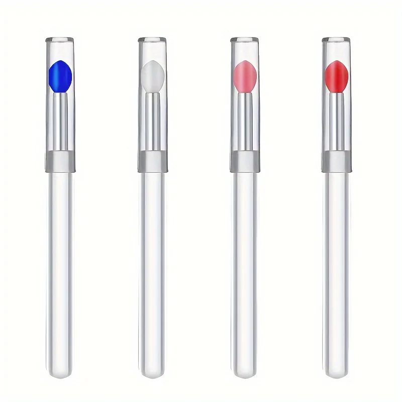 Brosse à lèvres en Silicone souple, Portable avec couvercle, applicateur de baume à lèvres multifonctionnel pour rouge à lèvres, brillant à lèvres, pinceaux de maquillage