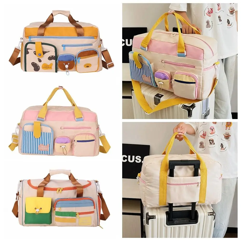 Storage Bag Oxford Travel Duffel Bag Sturdy Foldable Travel Luggage Bag Multi-functional Multi Layered Nylon Duffle Bag Fitness