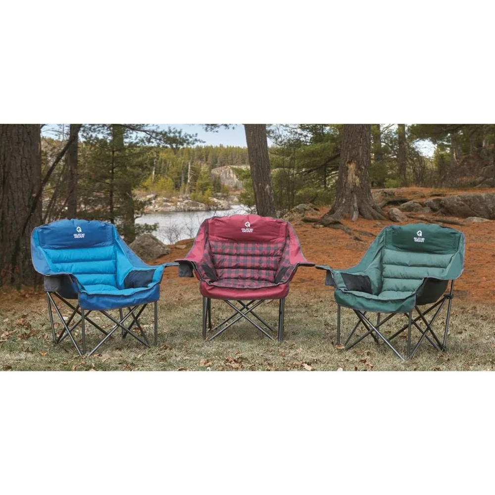 كرسي محمول كبير الحجم قابل للطي للاستخدام في الهواء الطلق والشاطئ والكبار، رائع للتخييم والاسترخاء