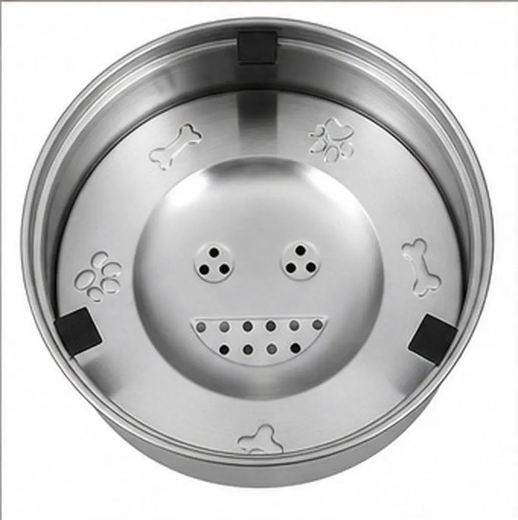 Slow Dog Water Bowl Stainless Steel Floating Non Spill Water Bowl Large Spill Proof Dog Feeder Pet Feeder Pet Bowls