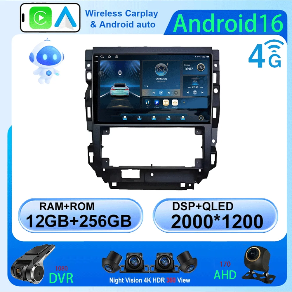 Android 16 For Volkswagen Golf 4 Mk4 Jetta 2004 - 2008 Car Radio Carplay Multimedia Player GPS Navigation Wifi Video Stereo 2din