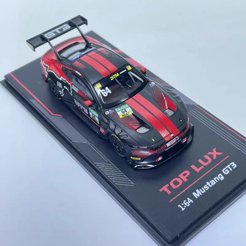 In stock 1:64 Mustang GT3 2025 DTM race car paint job alloy miniature replica vehicle model,boy toy gift,room collection statue