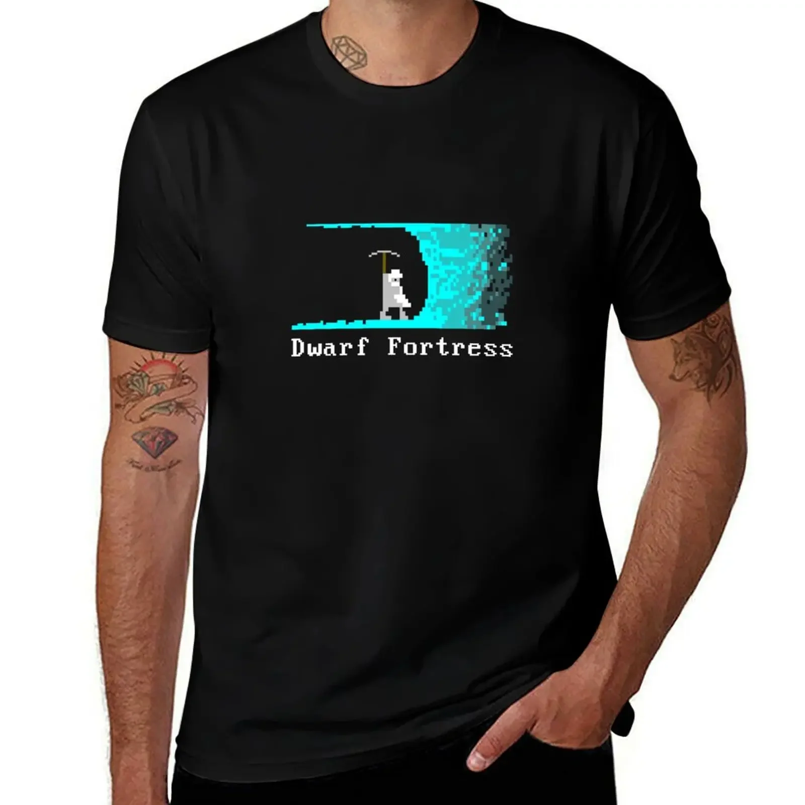 Dwarf Fortress Miner T-Shirt tops graphics vintage t shirt men