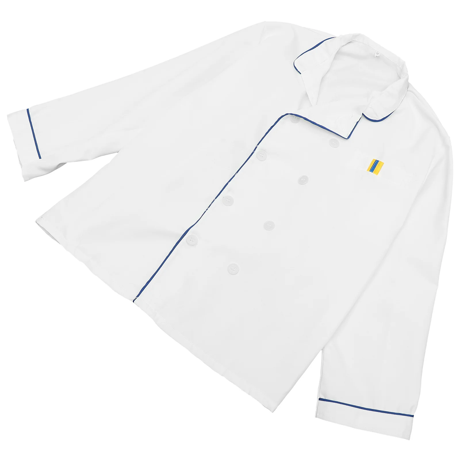 เสื้อเชฟแขนยาวแบบเรียบง่าย ป้องกันคราบ สำหรับทำอาหารในครัว เสื้อแจ็คเก็ตสำหรับเชฟร้านอาหาร เสื้อเชฟแบบยูนิเซ็กส์