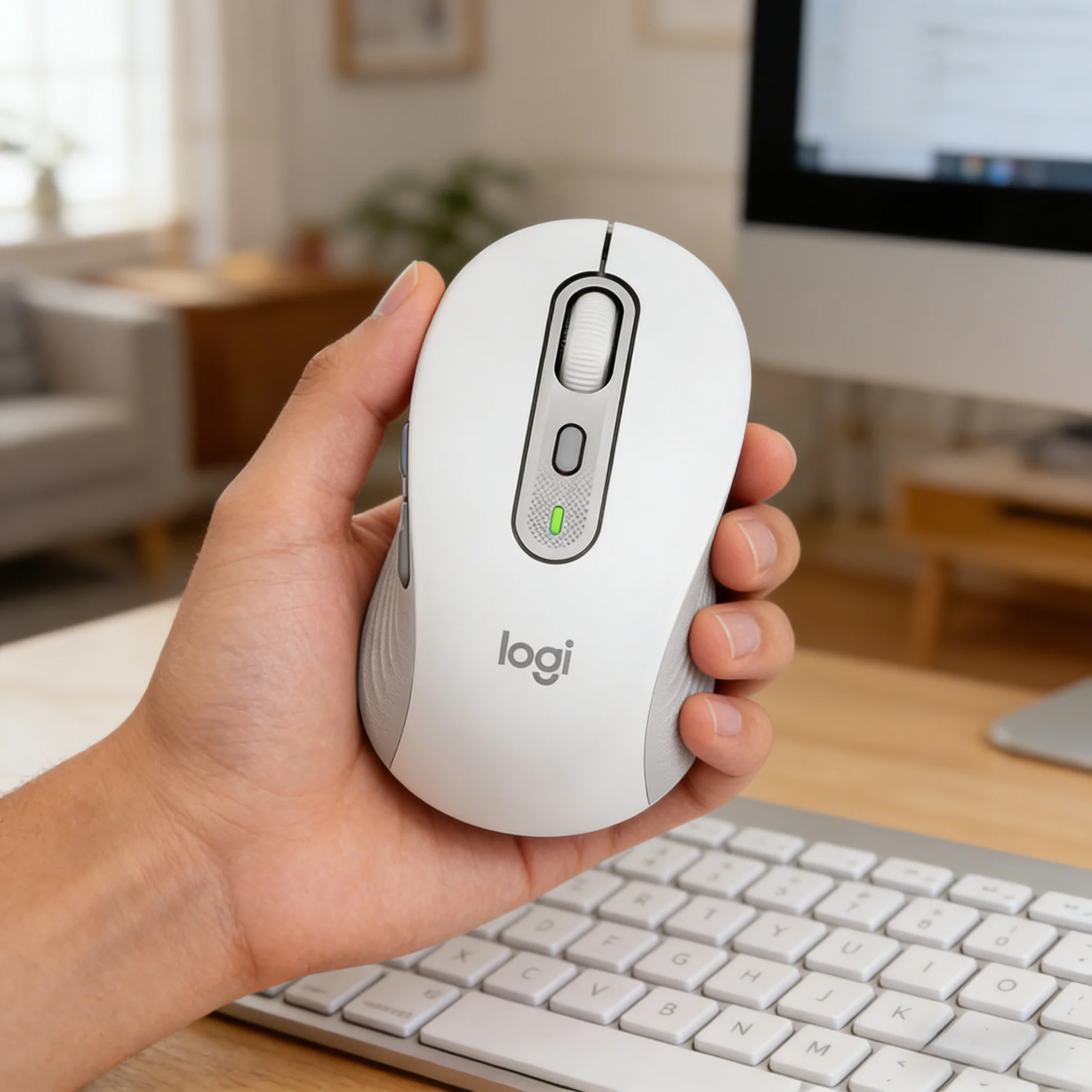 

Беспроводная мышь Logitech M750 Silent Touch SmartWheel Logi Bolt Bluetooth с 24-месячным сроком службы батареи, для нескольких устройств, для ПК, ноутбуков, офиса