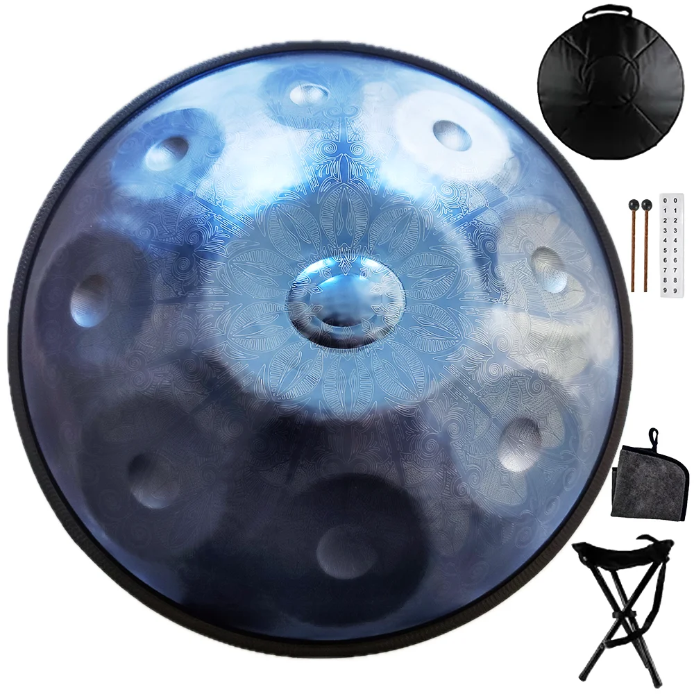 2025 High-Quality Handpan Drum in D Minor Kurd Professional 22-Inch Steel Tongue Drum with 9-14 Notes for Performance And Gift