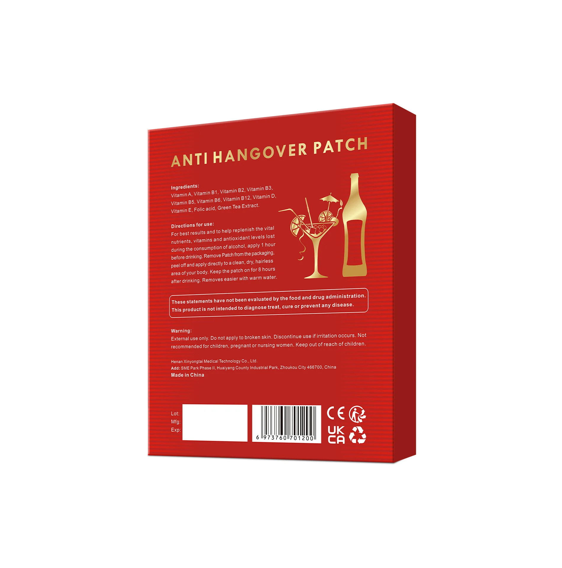 30 PCS Fight Alcohol Effects Patches Before Drinking Use Anti Hangover Natural Replenishing Vitamins Promote Liver Health