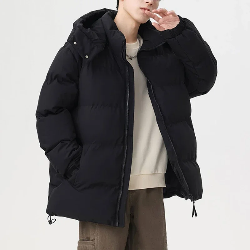 2024 New Arrival Cotton Jacket Fashion Warm and Cold Proof Hooded Cotton Coat for Men Cotton Robe for Winter