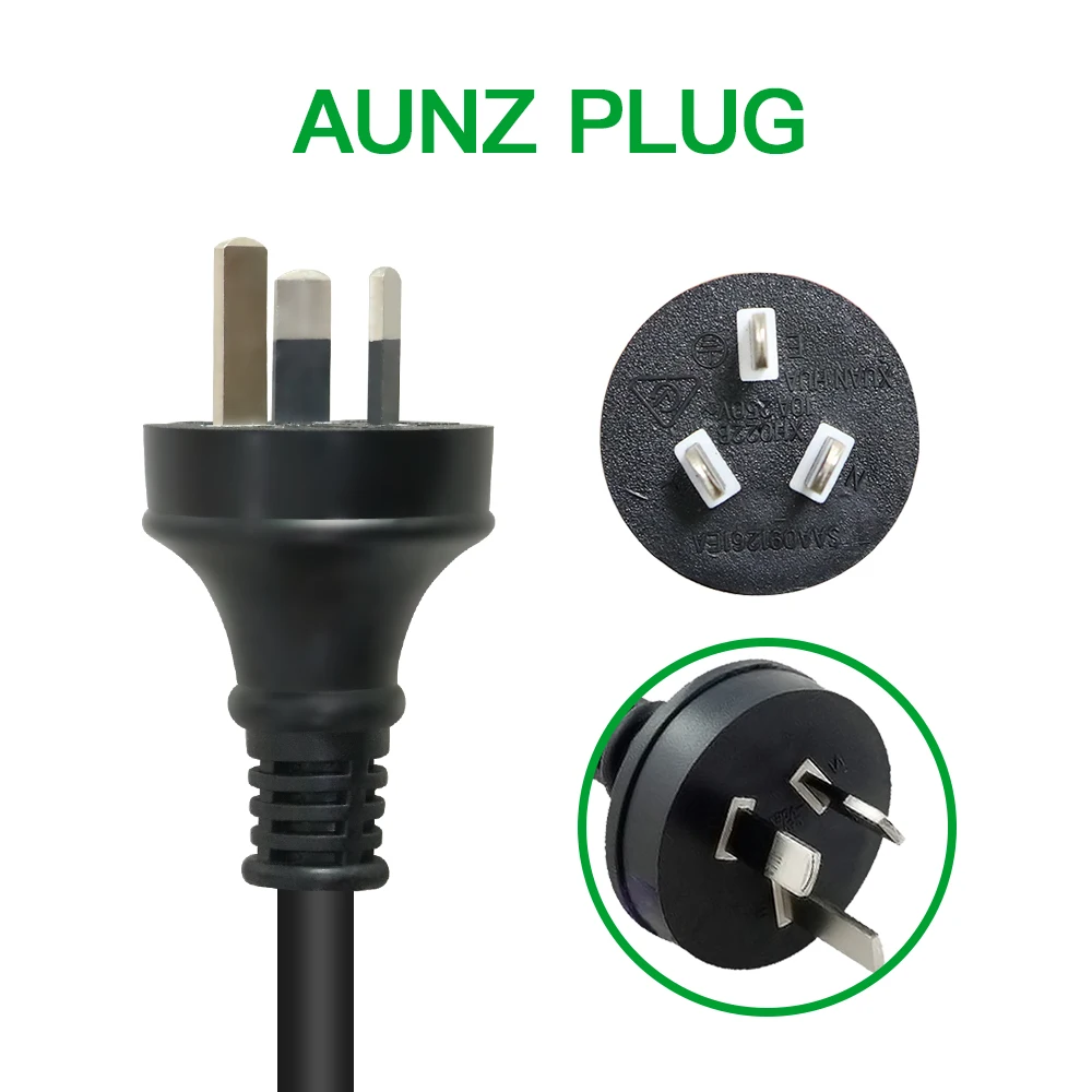 Isigma EV Charger 8A 10A 13A 15A 3.3KW Adjustable Type1 J1772 Type 2 IEC62196-2 Level2 Electric Vehicle Charger With AU NZ Plug