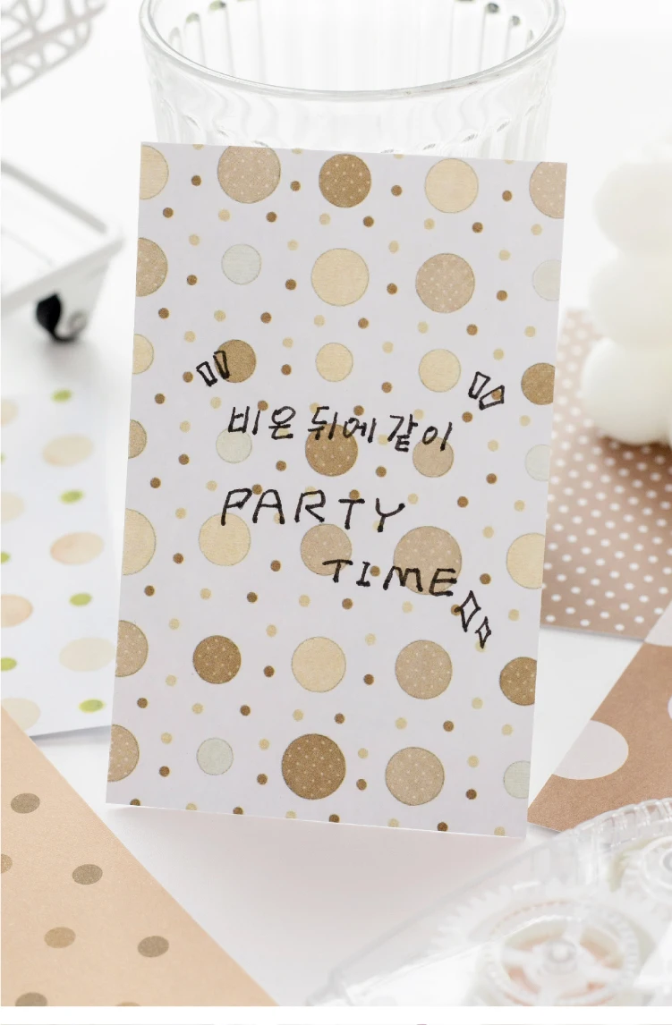 Journal GO 30 Blatt Polka Dots Stickerbuch Koreanischer Stil Punktmuster Notizblock für Journaling, Scrapbooking, Basteln, DIY-Material – Detail 13