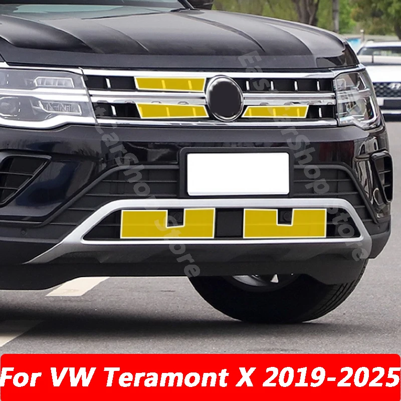 

For VW Teramont X 2019-2025 Car Front Middle Insect Screen Mesh Grille Insert Net Anti-mosquito Protect Dust Accessories