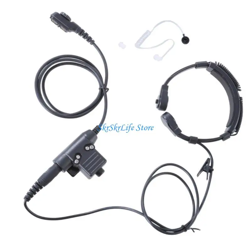 

E65E Air Tube Telescopic Throat Vibration Earphone Headsets U94 PTT for PD780 PT580H