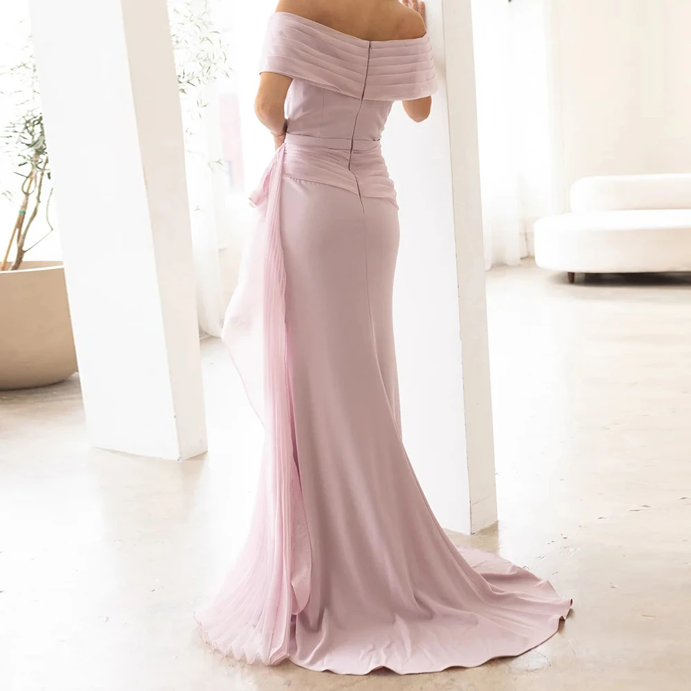 Abendkleider im Meerjungfrau-Stil für Damen, bodenlang, schulterfrei, ärmellos, Abendkleid, modisch, mit Falten, Schärpen, drapiert, individuelle Kleider